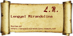 Lengyel Mirandolina névjegykártya